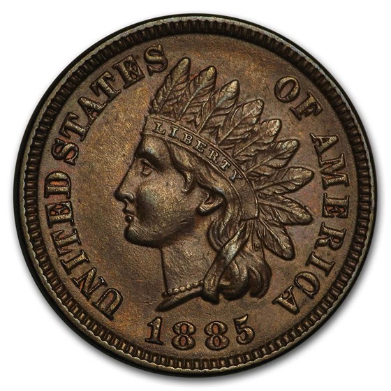 1885 Indian Head Cent AU 1885 Indian Head Cent AU