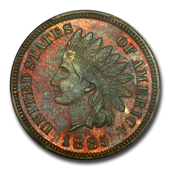 1885 Indian Head Cent PR-62 PCGS (Red/Brown) 1885 Indian Head Cent PR-62 PCGS (Red/Brown)