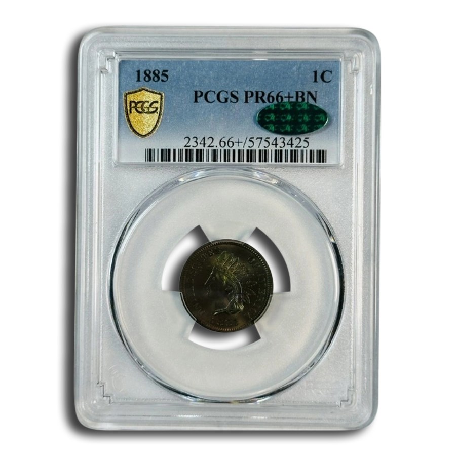 1885 Indian Head Cent PR-66+ PCGS CAC (Brown)