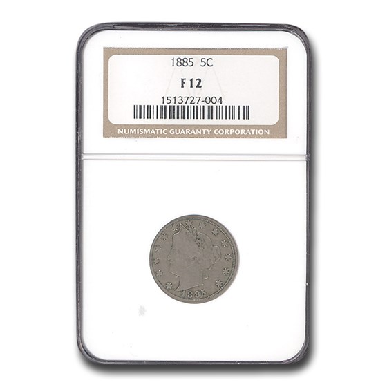 1885 Liberty Head V Nickel Fine-12 NGC 1885 Liberty Head V Nickel Fine-12 NGC