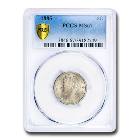 1885 Liberty Head V Nickel MS-67 PCGS 1885 Liberty Head V Nickel MS-67 PCGS