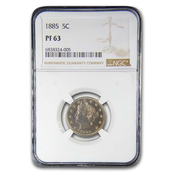 1885 Liberty Head V Nickel PF-63 NGC 1885 Liberty Head V Nickel PF-63 NGC