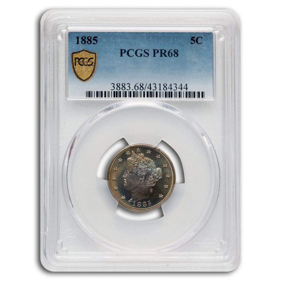1885 Liberty Head V Nickel PR-68 PCGS