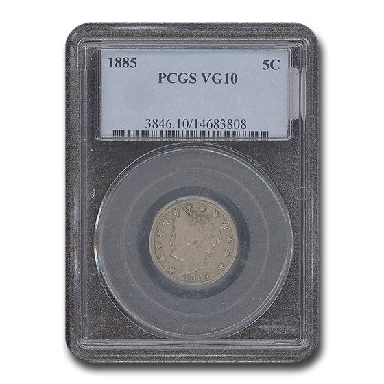 1885 Liberty Head V Nickel VG-10 PCGS 1885 Liberty Head V Nickel VG-10 PCGS