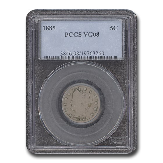 1885 Liberty Head V Nickel VG-8 PCGS 1885 Liberty Head V Nickel VG-8 PCGS