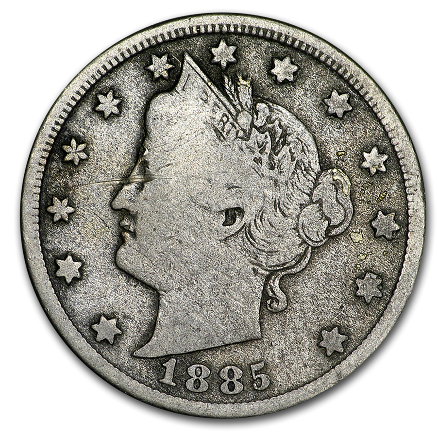 1885 Liberty Head V Nickel VG Coin For Sale Liberty Nickels (1883