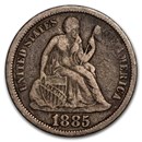 1885 Liberty Seated Dime Fine