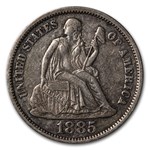 1885 Liberty Seated Dime XF