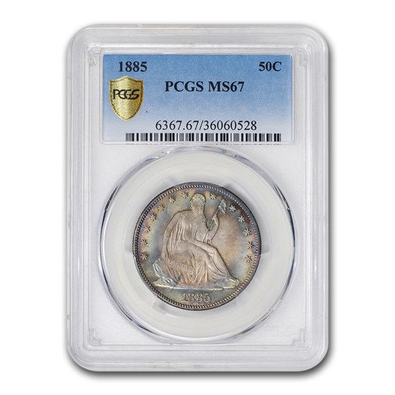 1885 Liberty Seated Half Dollar MS-67 PCGS 1885 Liberty Seated Half Dollar MS-67 PCGS