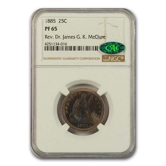 1885 Liberty Seated Quarter PF-65 NGC CAC 1885 Liberty Seated Quarter PF-65 NGC CAC