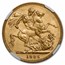 1885-M Australia Gold Sovereign Victoria MS-60 NGC