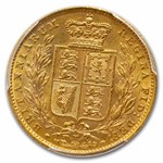 1885-M Australia Gold Sovereign Victoria Shield AU-58 PCGS