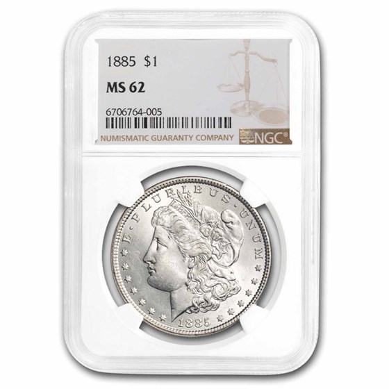 1885 Morgan Dollar MS-62 NGC 1885 Morgan Dollar MS-62 NGC