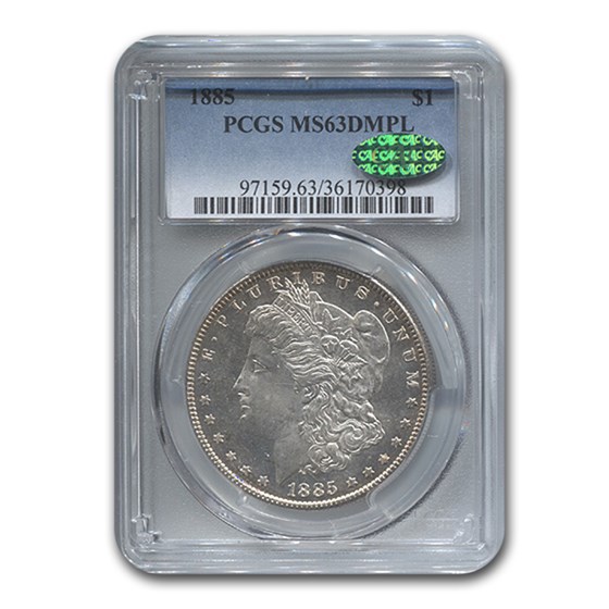 1885 Morgan Dollar MS-63 DMPL PCGS CAC 1885 Morgan Dollar MS-63 DMPL PCGS CAC