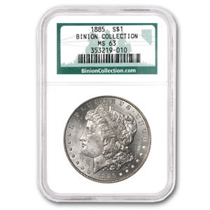 1885 Morgan Dollar MS-63 NGC (Binion Collection)