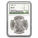 1885 Morgan Dollar MS-63 NGC (Green Label)