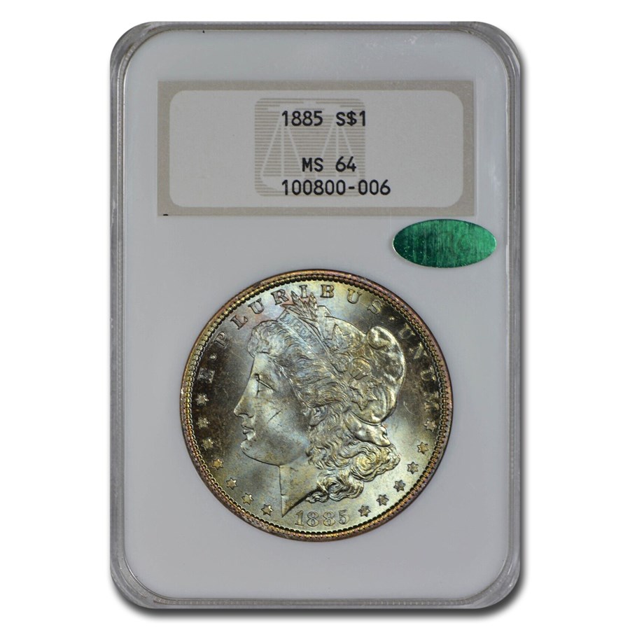 1885 Morgan Dollar MS-64 NGC CAC (Old Holder)