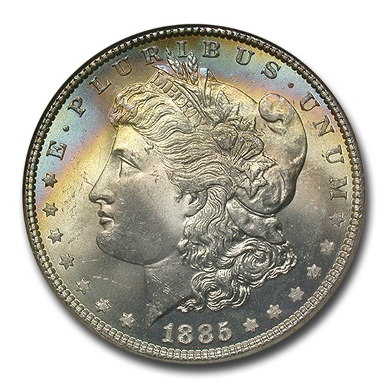 1885 Morgan Dollar MS-65 NGC (Peripheral Toning) 1885 Morgan Dollar MS-65 NGC (Peripheral Toning)