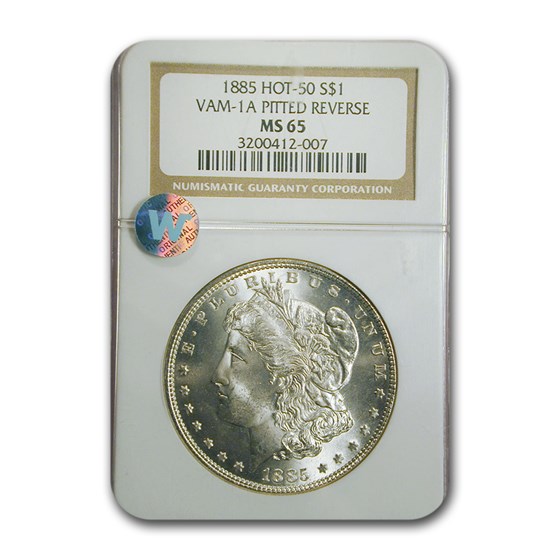 1885 Morgan Dollar MS-65 NGC (VAM-1 A Pitted Reverse Hot-50) 1885 Morgan Dollar MS-65 NGC (VAM-1 A Pitted Reverse Hot-50)
