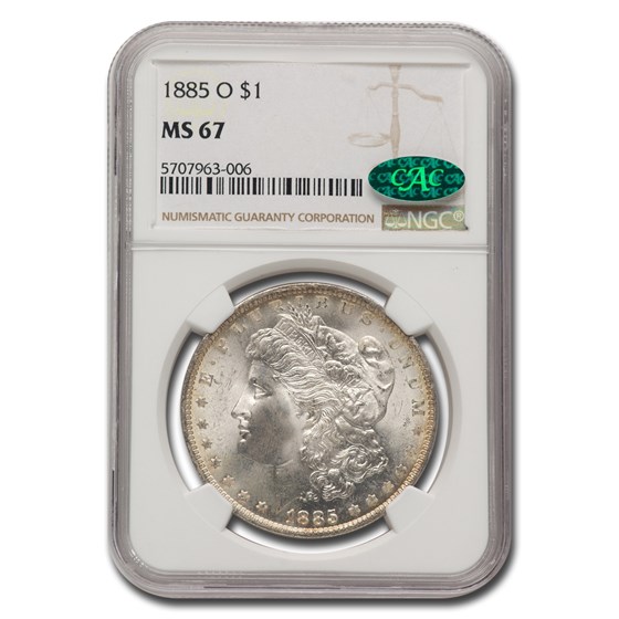 1885 Morgan Dollar MS-67 NGC CAC 1885 Morgan Dollar MS-67 NGC CAC
