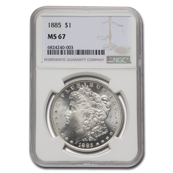 1885 Morgan Dollar MS-67 NGC 1885 Morgan Dollar MS-67 NGC