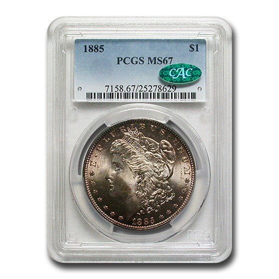 1885 Morgan Dollar MS-67 PCGS CAC 1885 Morgan Dollar MS-67 PCGS CAC