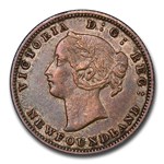 1885 Newfoundland Silver 5 Cents AU-55 PCGS