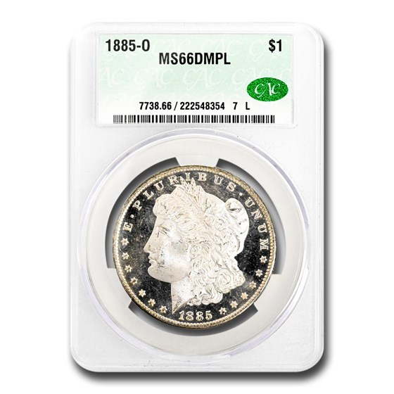 1885-O Morgan Dollar DMPL MS-66 CACG 1885-O Morgan Dollar DMPL MS-66 CACG
