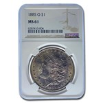 1885-O Morgan Dollar MS-61 NGC