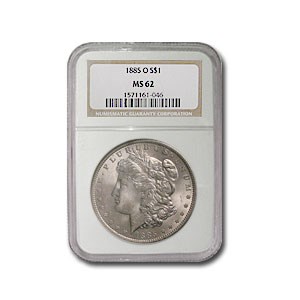 1885-O Morgan Dollar MS-62 NGC 1885-O Morgan Dollar MS-62 NGC