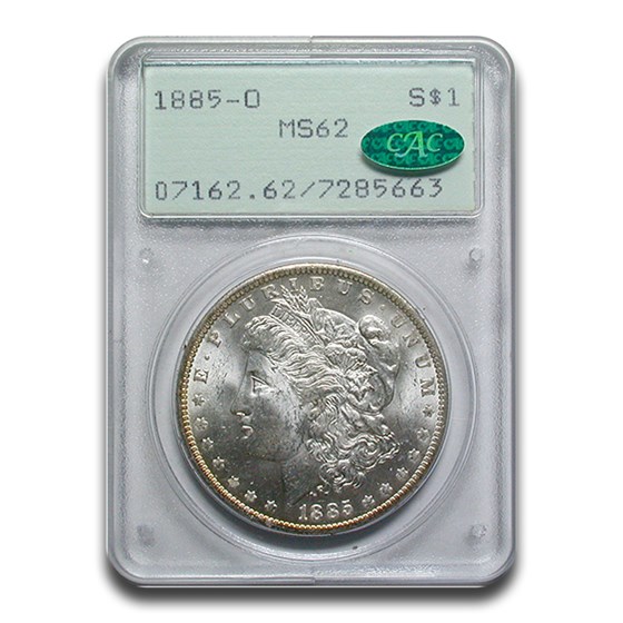 1885-O Morgan Dollar MS-62 PCGS CAC (Rattler)