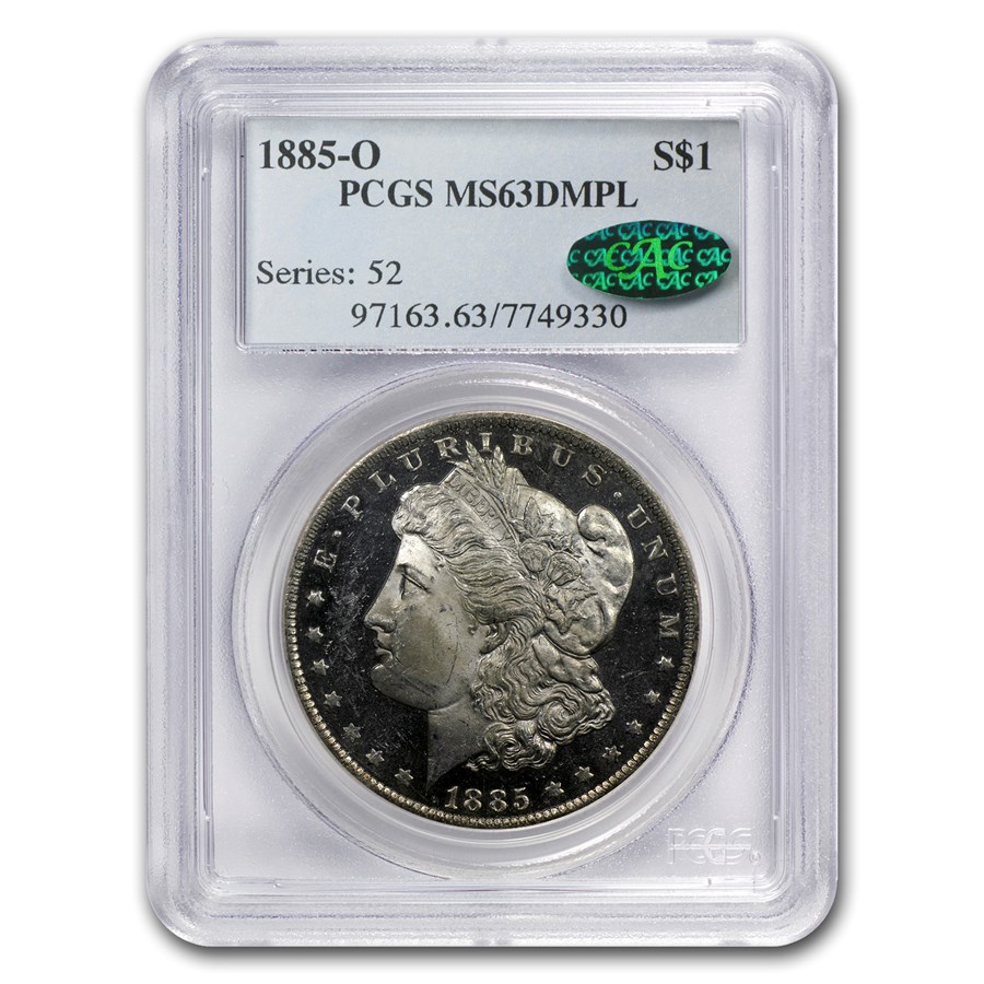 1885-O Morgan Dollar MS-63 DMPL PCGS (CAC)