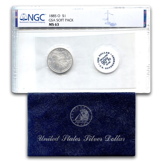 1885-O Morgan Dollar MS-63 NGC (GSA Soft Pack)