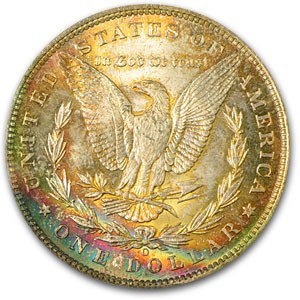 1885-O Morgan Dollar MS-63 PCGS (Bright Rev Rainbow) 1885-O Morgan Dollar MS-63 PCGS (Bright Rev Rainbow)