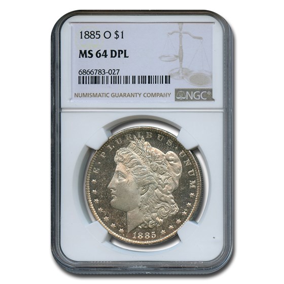 1885-O Morgan Dollar MS-64 DPL NGC 1885-O Morgan Dollar MS-64 DPL NGC