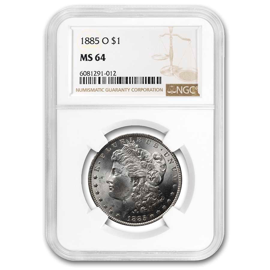 1885-O Morgan Dollar MS-64 NGC