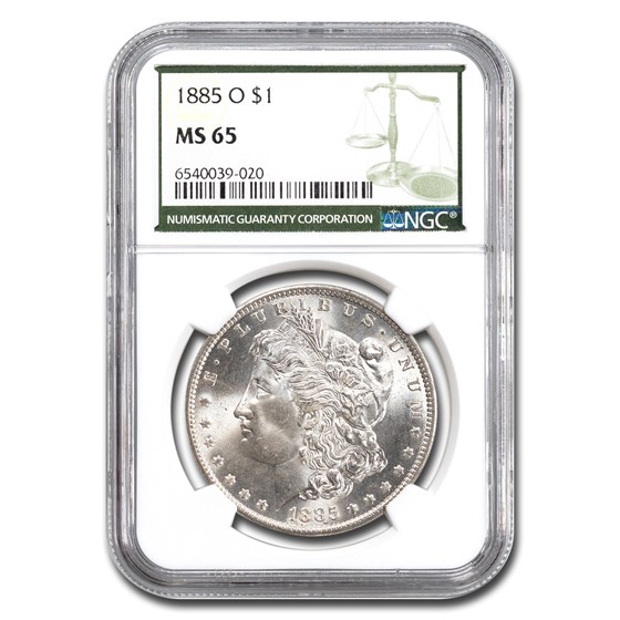 1885-O Morgan Dollar MS-65 NGC (Green Label) 1885-O Morgan Dollar MS-65 NGC (Green Label)
