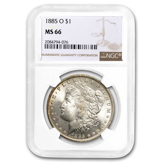 1885-O Morgan Dollar MS-66 NGC 1885-O Morgan Dollar MS-66 NGC