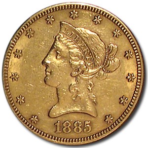 1885-S $10 Liberty Gold Eagle AU
