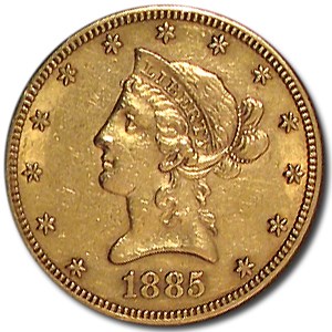 1885-S $10 Liberty Gold Eagle AU 1885-S $10 Liberty Gold Eagle AU