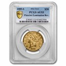 1885-S $20 Liberty Gold Double Eagle AU-53 PCGS (Mint Error)