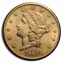 1885-S $20 Liberty Gold Double Eagle AU