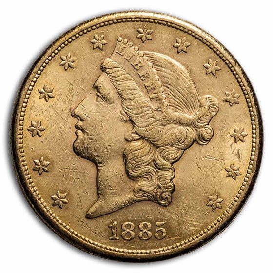 1885-S $20 Liberty Gold Double Eagle AU 1885-S $20 Liberty Gold Double Eagle AU