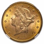 1885-S $20 Liberty Gold Double Eagle MS-62 NGC