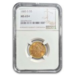 1885-S $5 Liberty Gold Half Eagle MS-65+ NGC