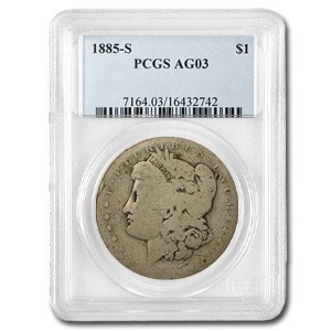 1885-S Morgan Dollar AG-3 PCGS (Low Ball Registry) 1885-S Morgan Dollar AG-3 PCGS (Low Ball Registry)