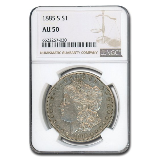 1885-S Morgan Dollar AU-50 NGC 1885-S Morgan Dollar AU-50 NGC