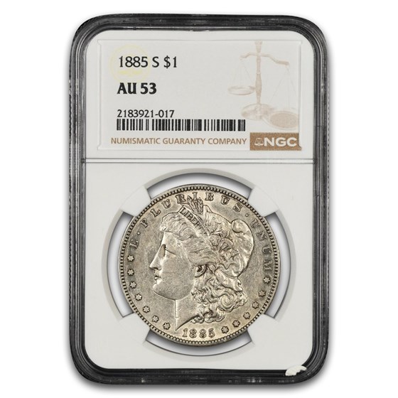 1885-S Morgan Dollar AU-53 NGC