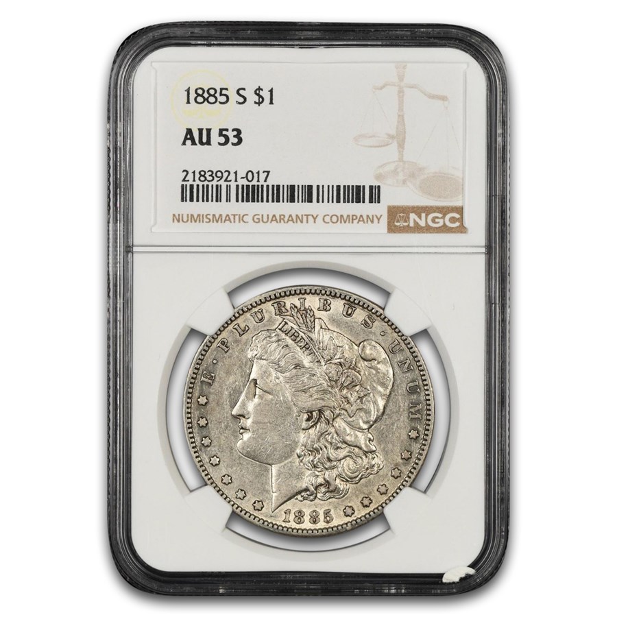 1885-S Morgan Dollar AU-53 NGC
