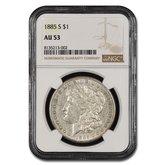 1885-S Morgan Dollar AU-53 NGC 1885-S Morgan Dollar AU-53 NGC